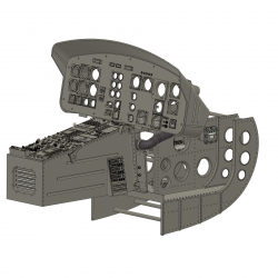 Cockpit Bell UH-1D with front section (assembly set)