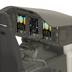 Cockpit Airwolf, M. 1:5, Bausatz, ohne Sitze, Pedale und...