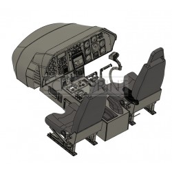 Cockpit mit 2 Sitzen, A109, M. 1:3,6